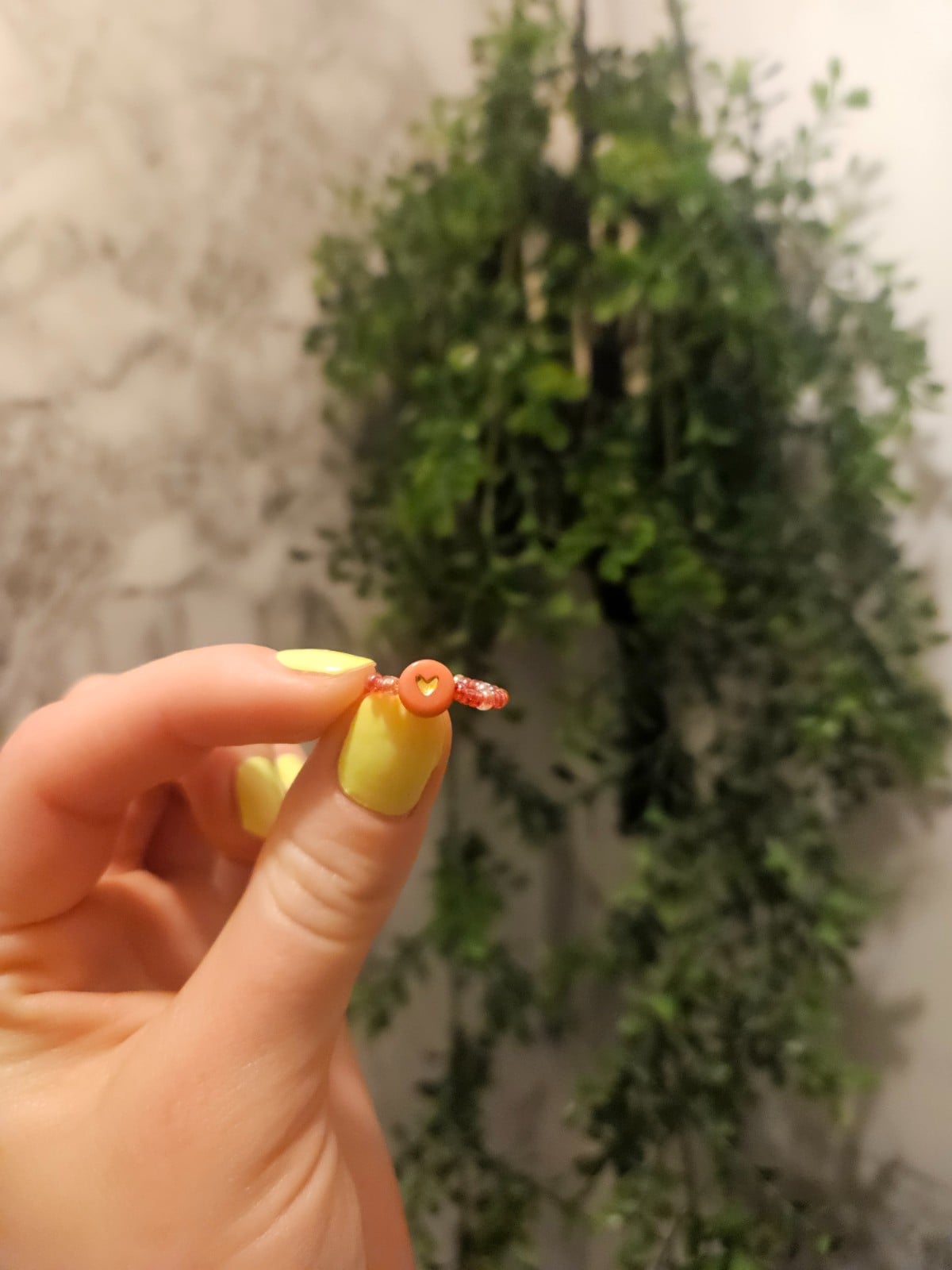 Hartjes ring van kralen