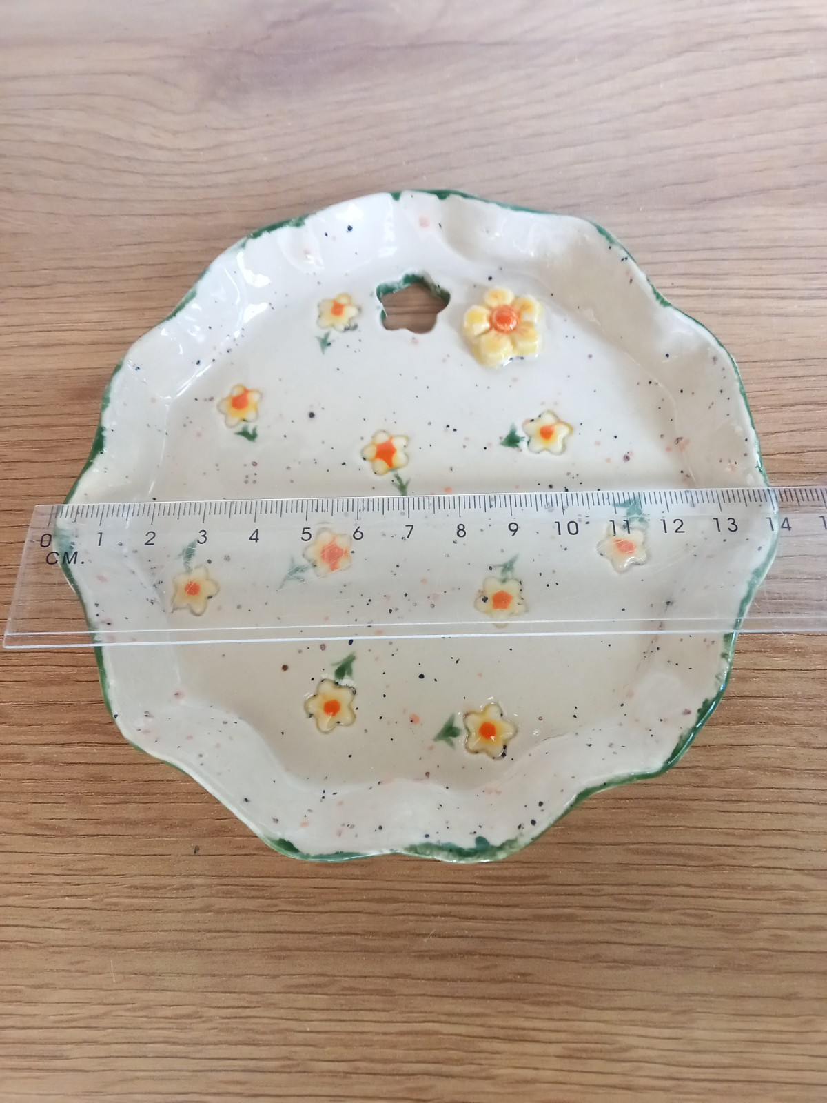 Keramieken schaaltje met hartje of bloem