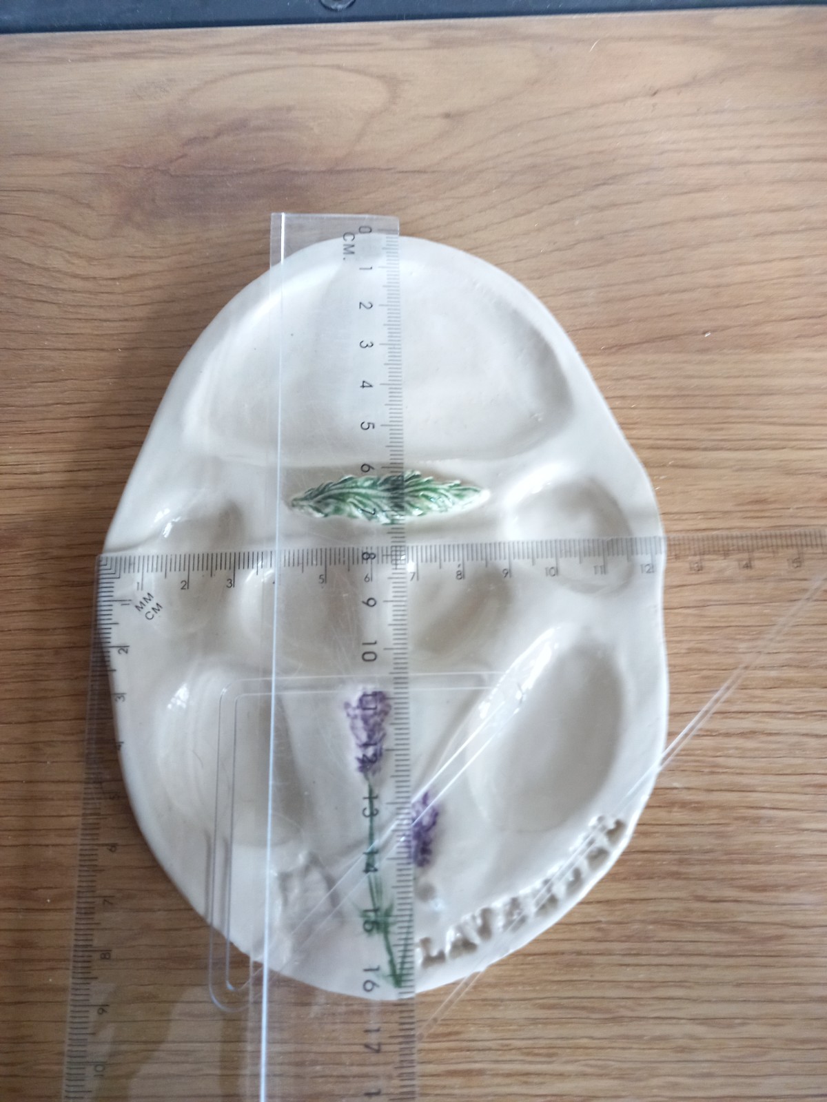 Keramieken schilderspalet Lavendel klein ovaal