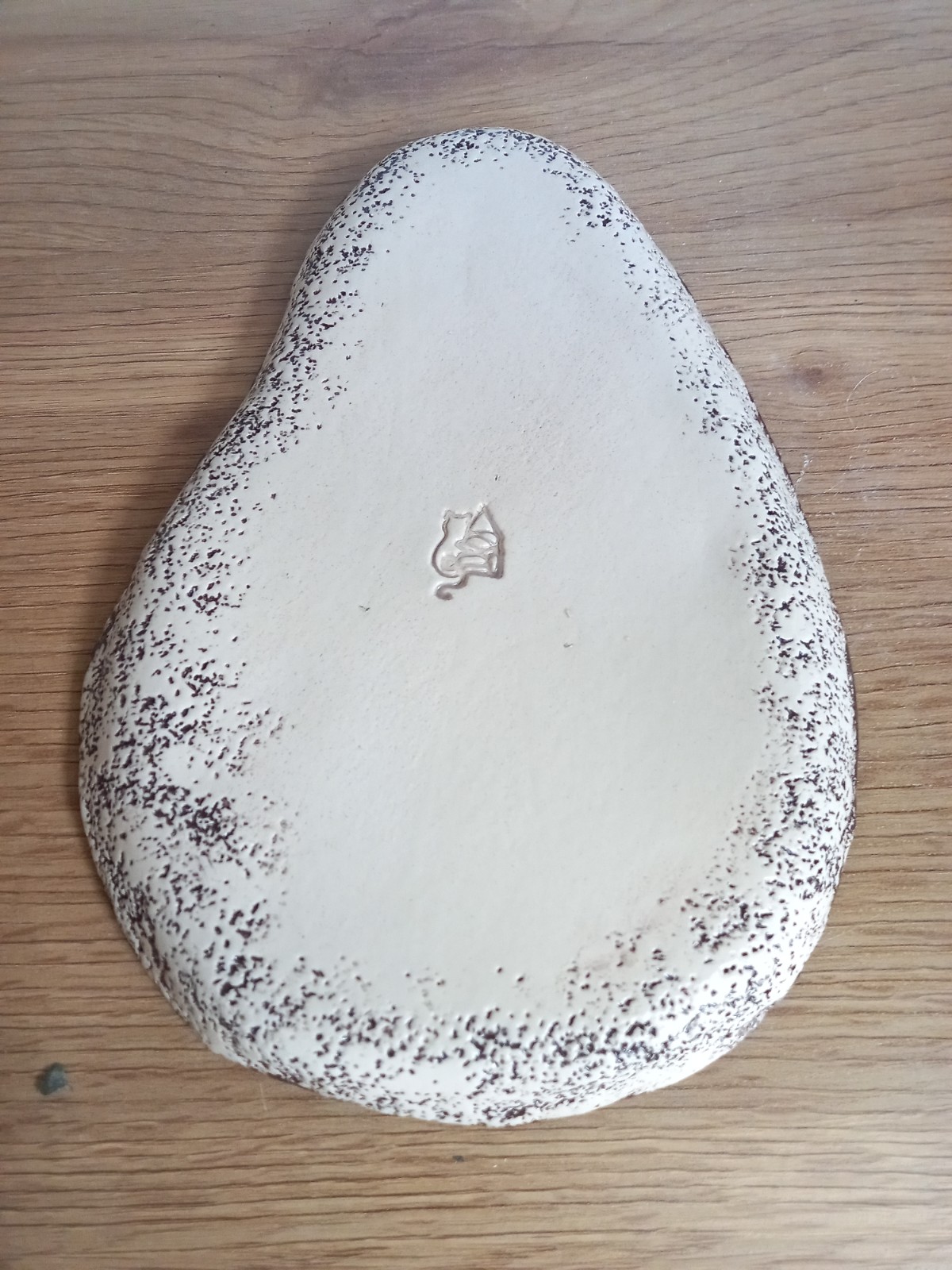 Keramieken schoteltje met kattenafbeelding 3, handmade en handpainted