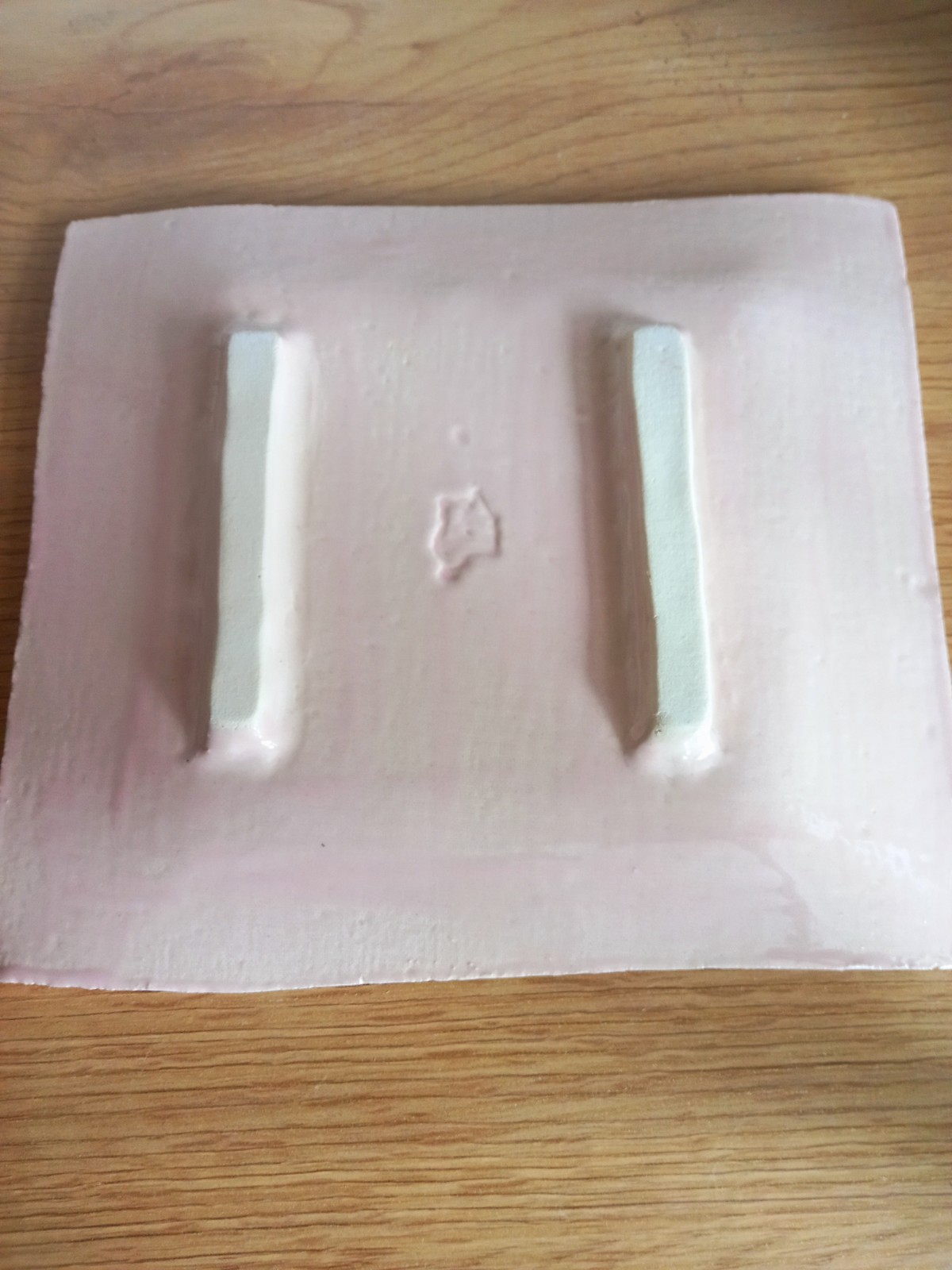 Keramieken serveer/ontbijtbordje met quote