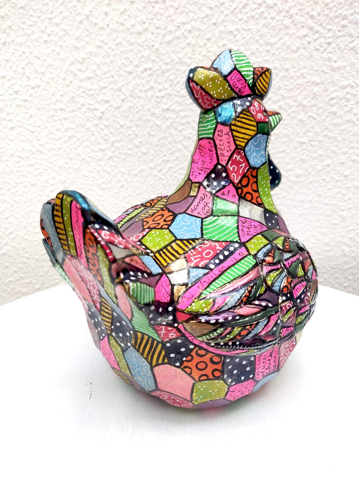 Kip – Handgeschilderd Kleurrijk Beeldje - 121557 Kip – Handgeschilderd Kleurrijk Beeldje