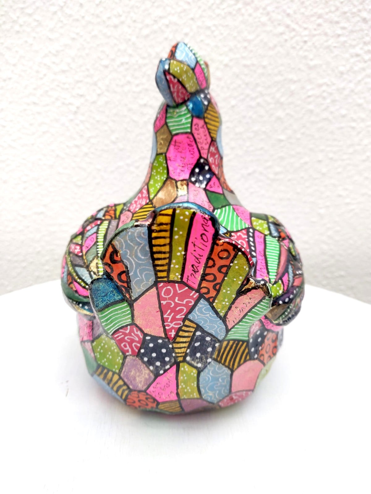 Kip – Handgeschilderd Kleurrijk Beeldje - 121560 Kip – Handgeschilderd Kleurrijk Beeldje