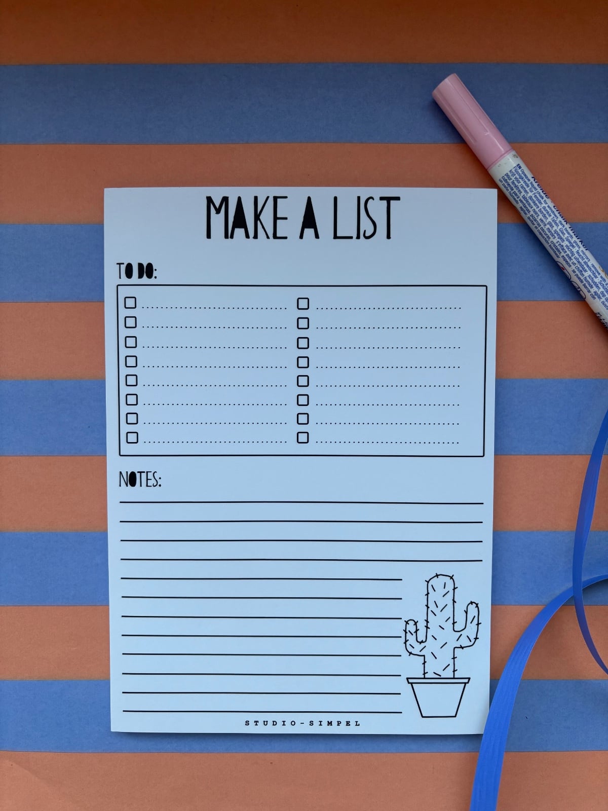 Notitieblok voor to do's en notities