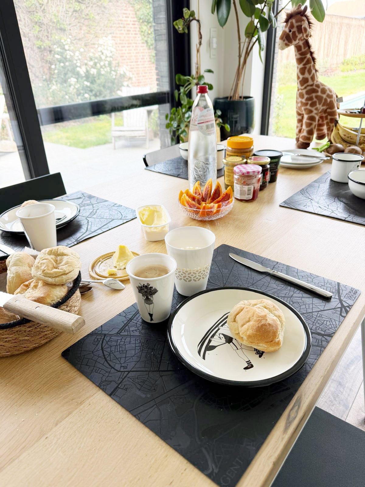 Place Maps Placemat Zwart