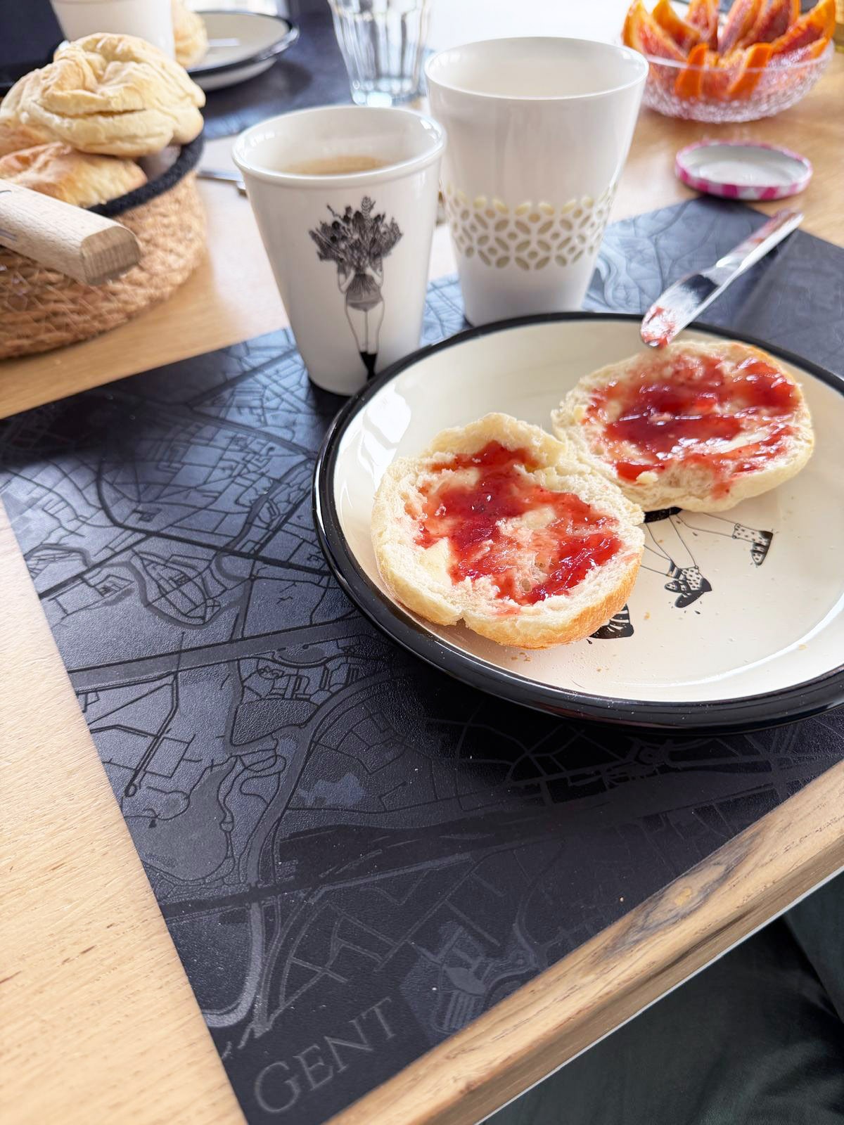 Place Maps Placemat Zwart