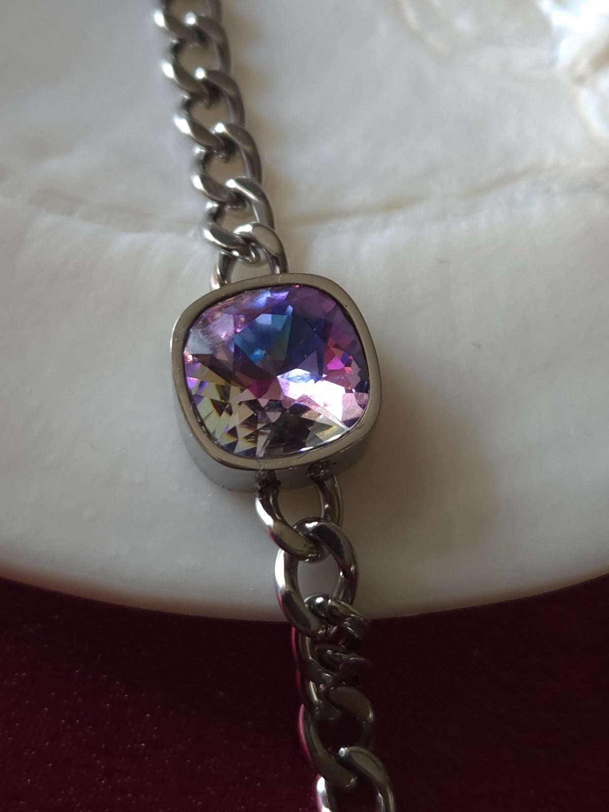 RVS armband ingelegd met Oostenrijks kristal - Zilver - 118126 RVS armband ingelegd met Oostenrijks kristal - Zilver