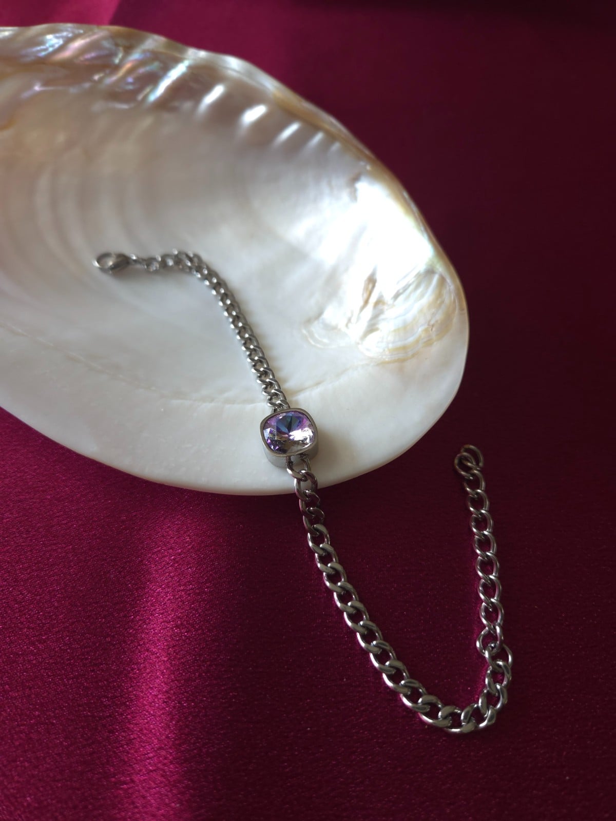 RVS armband ingelegd met Oostenrijks kristal - Zilver - 118127 RVS armband ingelegd met Oostenrijks kristal - Zilver