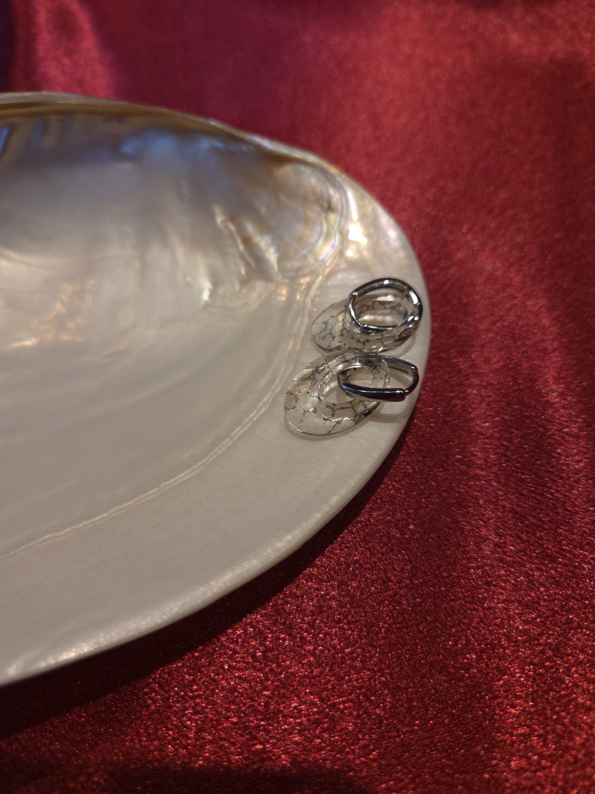 RVS creolen met kristallen hanger - 120030 RVS creolen met kristallen hanger