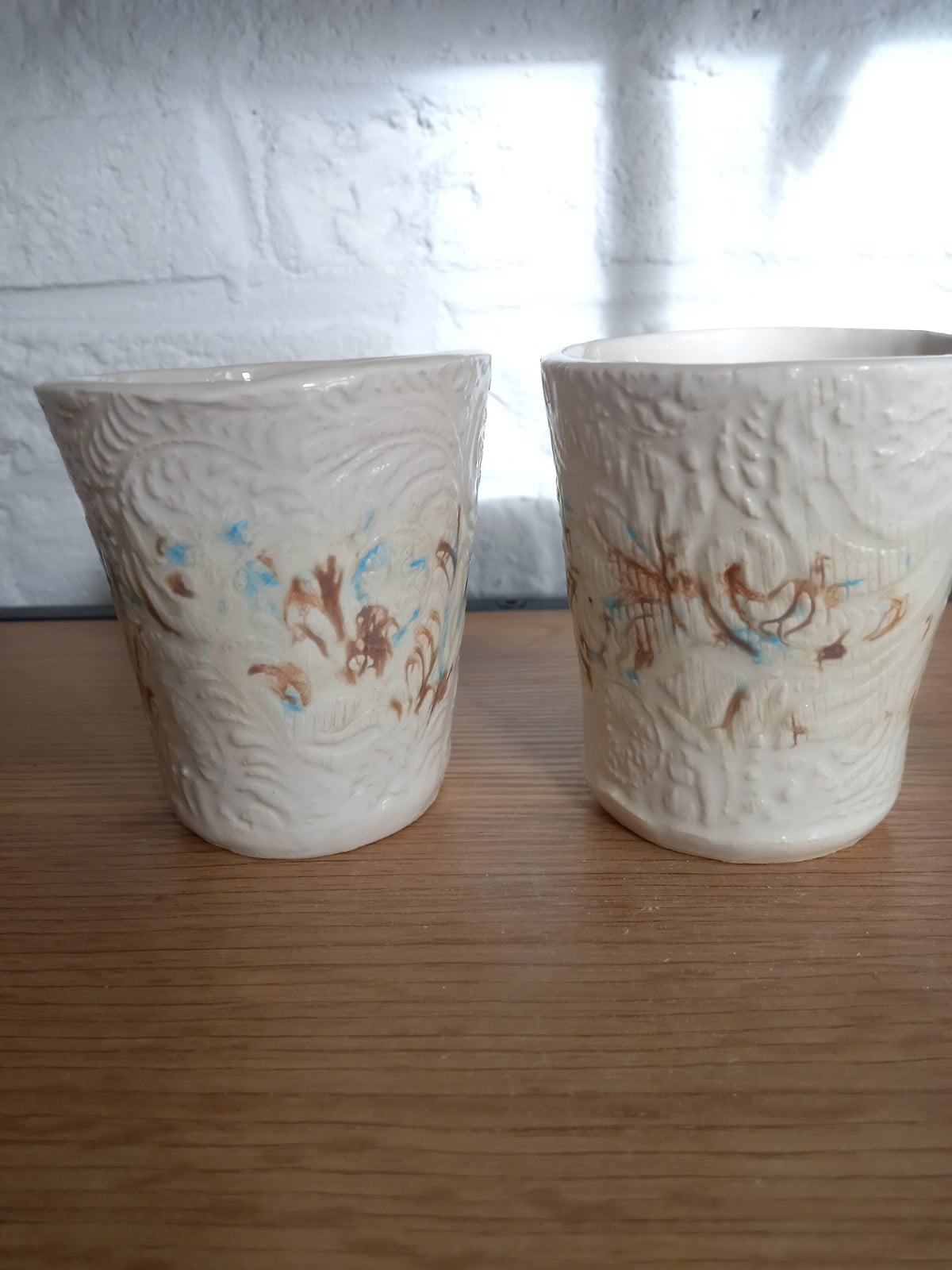 Set keramieken koffiemokken, off white