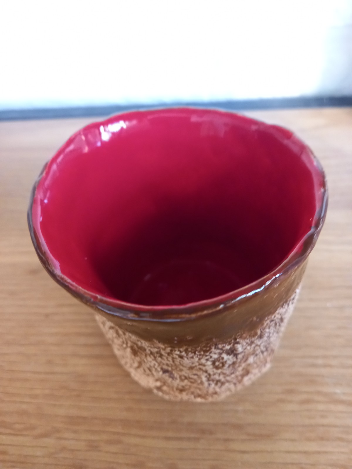 Set keramieken koffie/thee mok en schotel klaproos