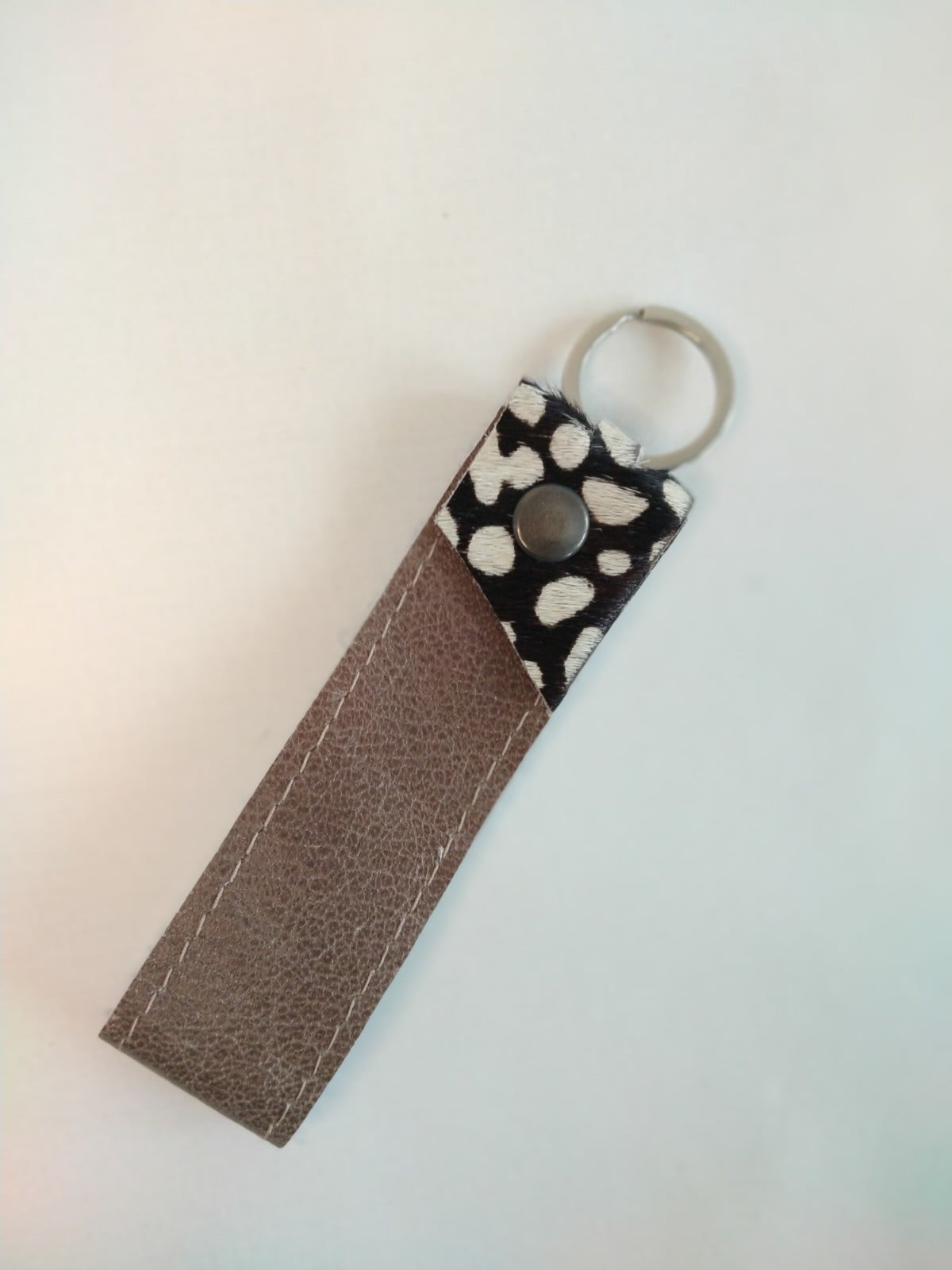 sleutelhanger van leer 'hertenprint, keyring