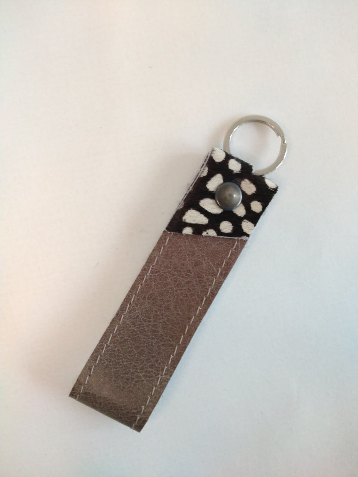 sleutelhanger van leer 'hertenprint, keyring