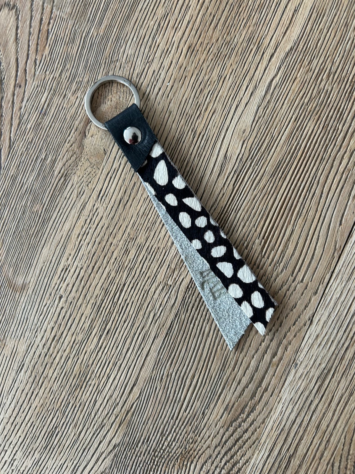 sleutelhanger van leer 'hertenprint, keyring