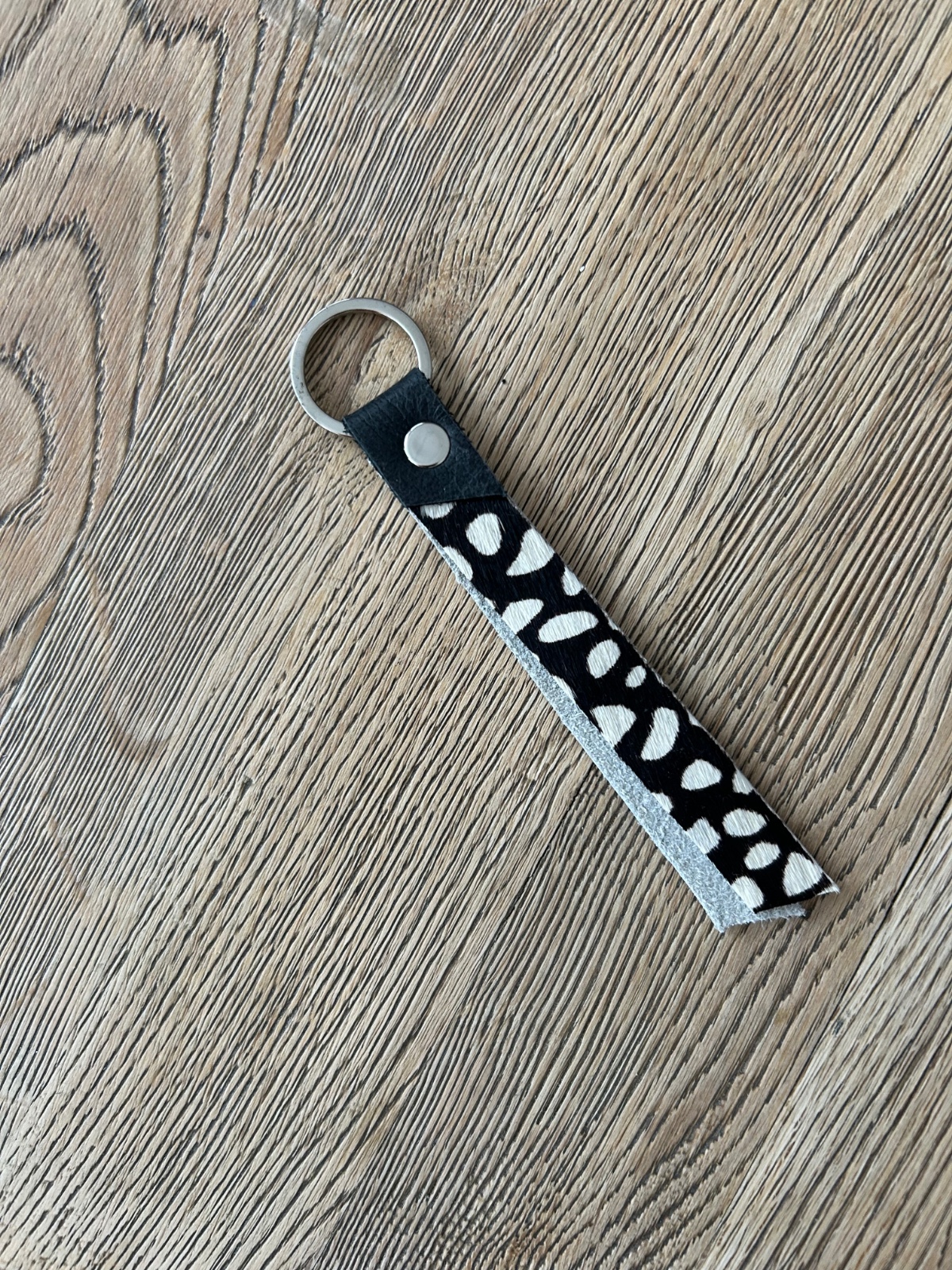 sleutelhanger van leer 'hertenprint, keyring