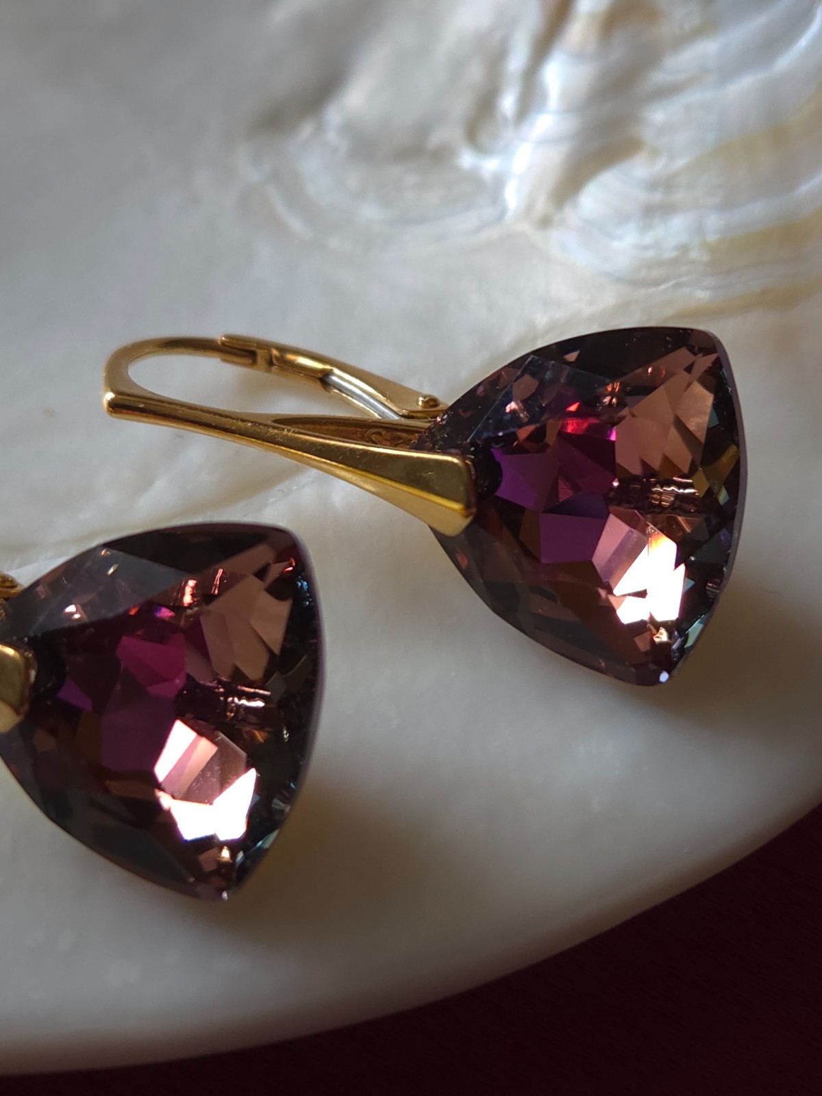 Vergulde leverback oorbellen met Oostenrijks kristal - 118143 Vergulde leverback oorbellen met Oostenrijks kristal