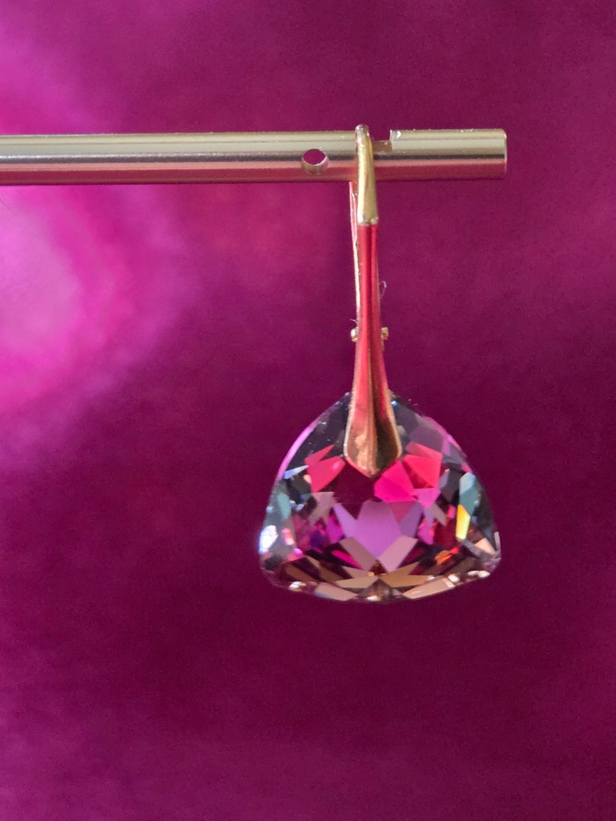 Vergulde leverback oorbellen met Oostenrijks kristal - 118147 Vergulde leverback oorbellen met Oostenrijks kristal