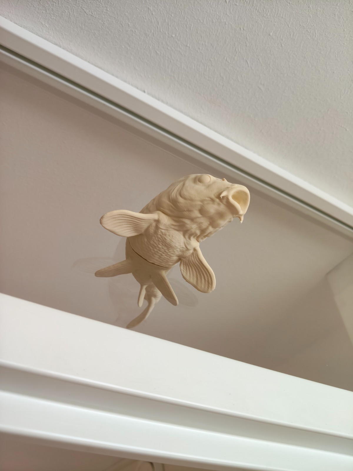 Beige Koi fish window art