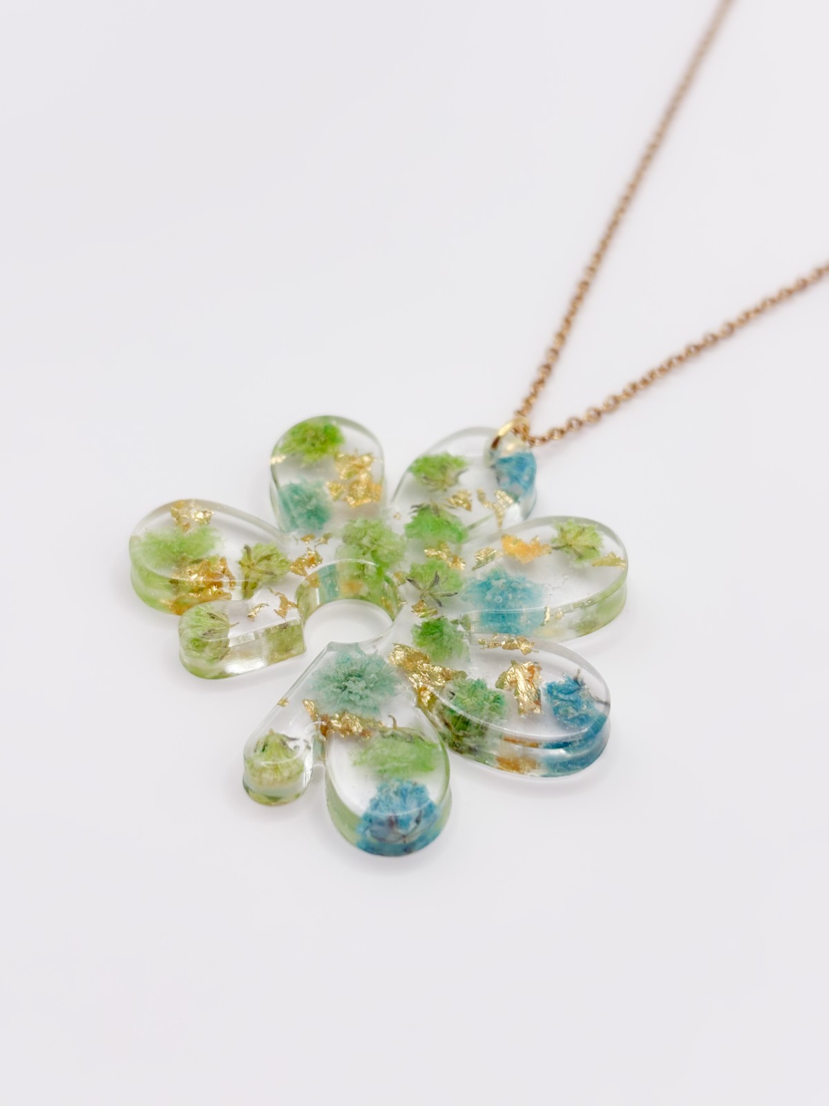 Bloemvormige Statement Ketting met Echte Bloemen uit Luxemburg (Forgo… - 125570 Bloemvormige Statement Ketting met Echte Bloemen uit Luxemburg (Forgotten Gardens)