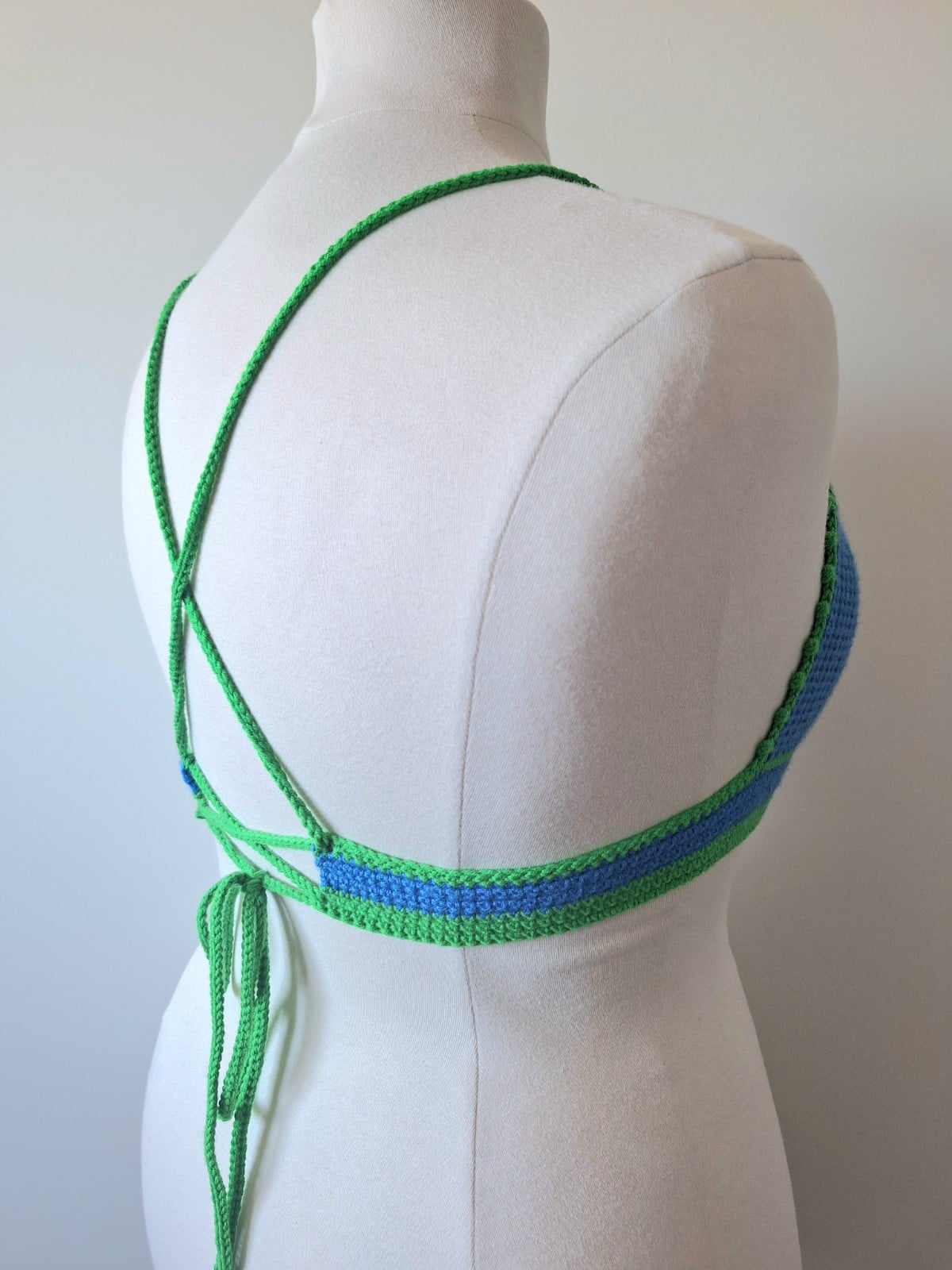 Gehaakt topje | Blauw en groen