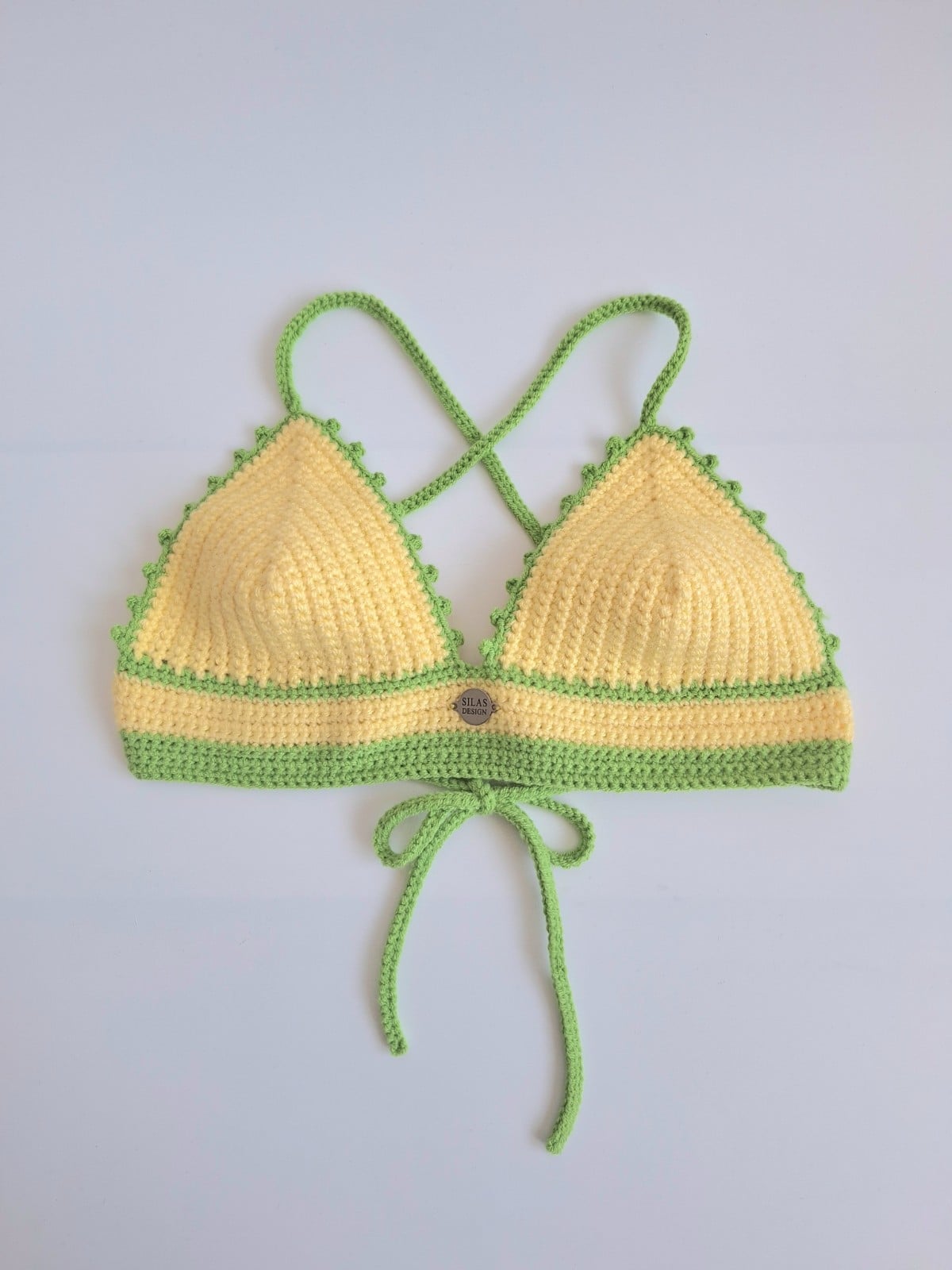 Gehaakt topje | Geel en groen