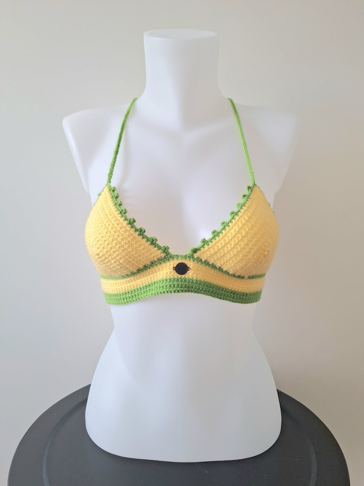 Gehaakt topje | Geel en groen