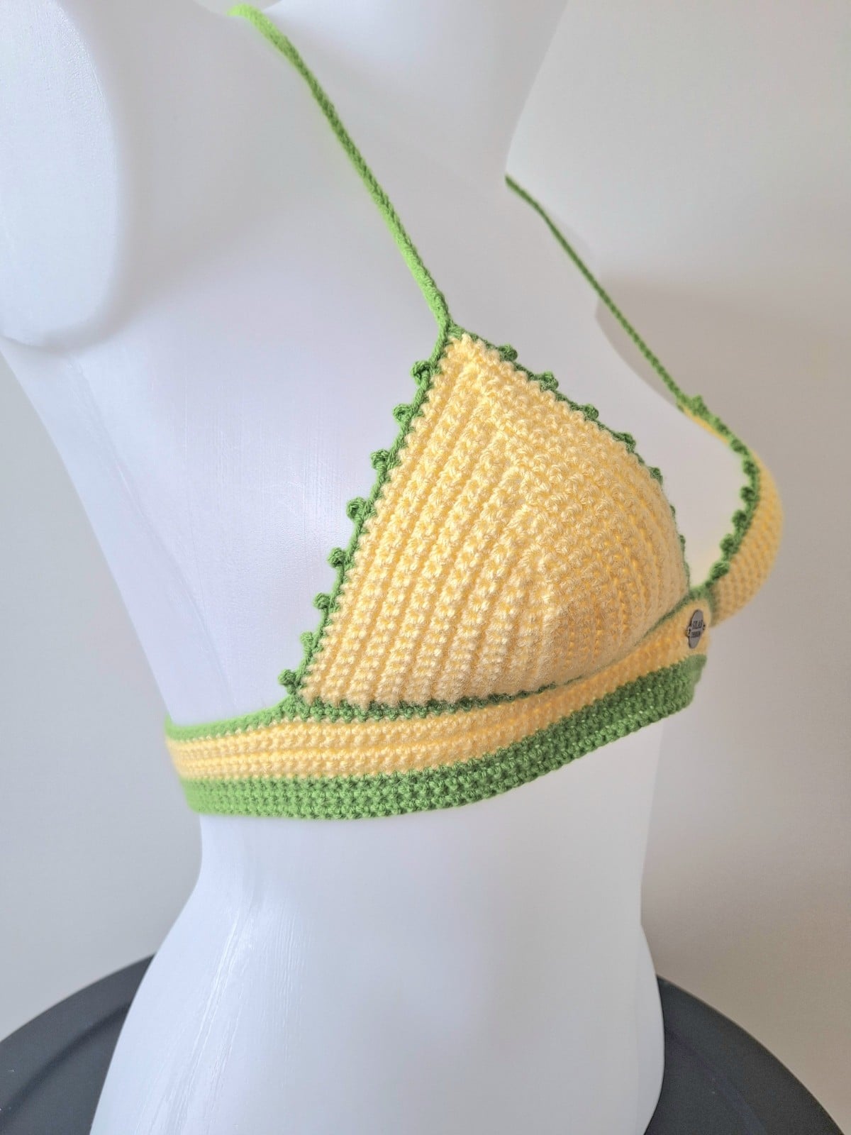 Gehaakt topje | Geel en groen