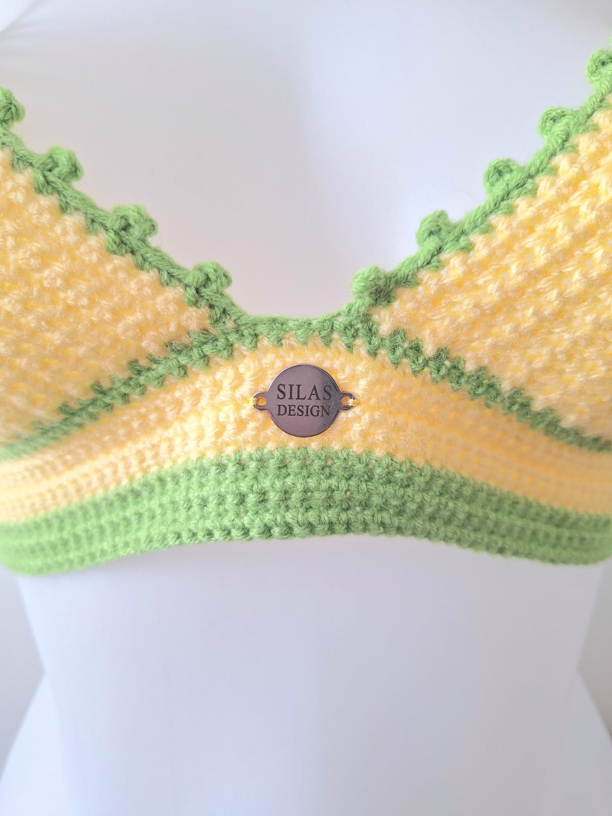 Gehaakt topje | Geel en groen