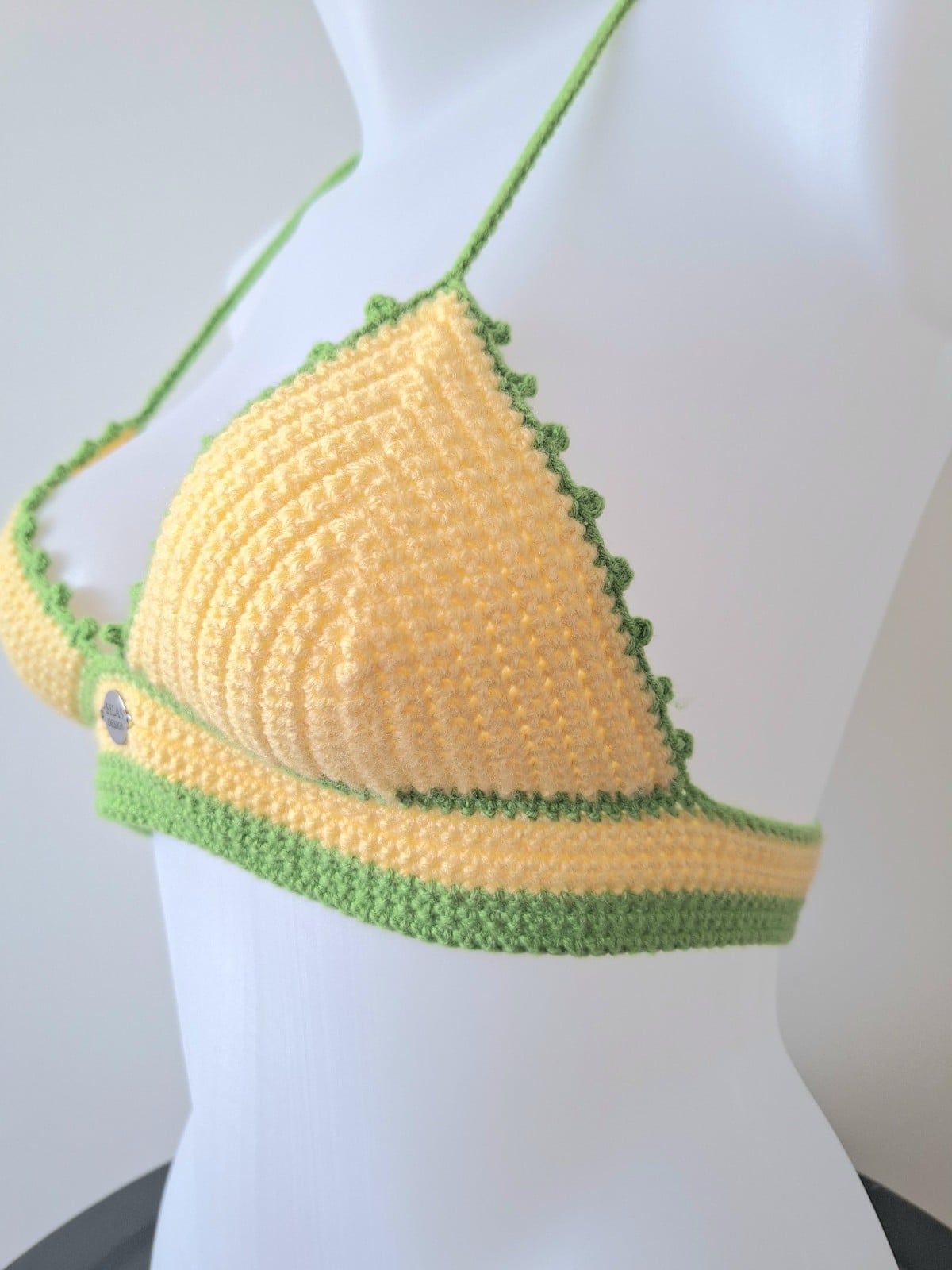 Gehaakt topje | Geel en groen