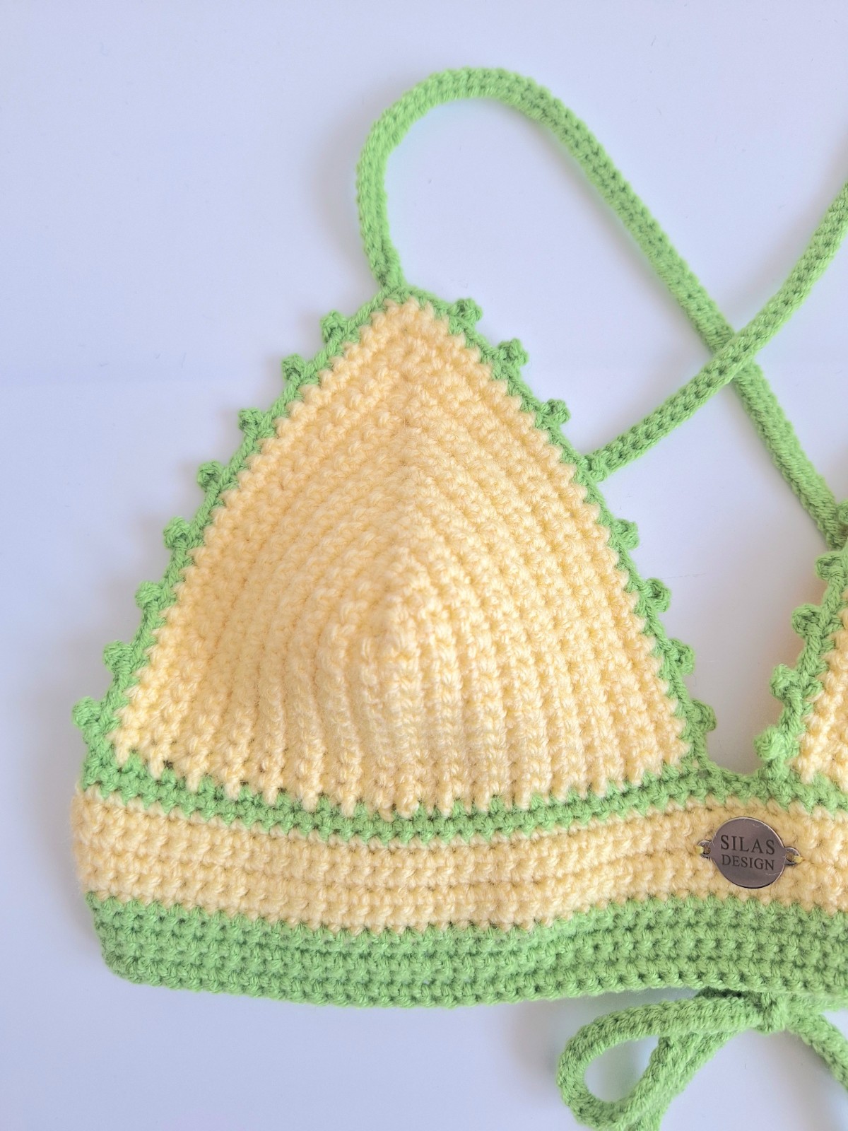 Gehaakt topje | Geel en groen