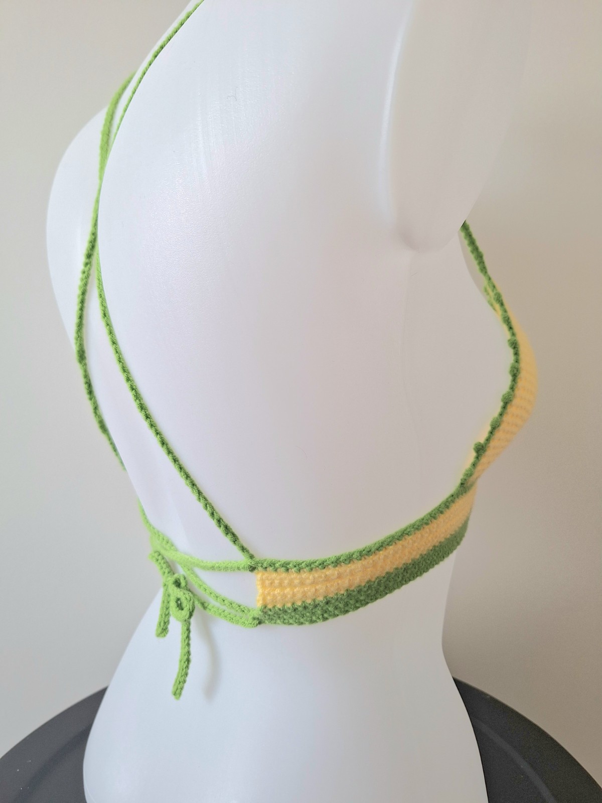 Gehaakt topje | Geel en groen