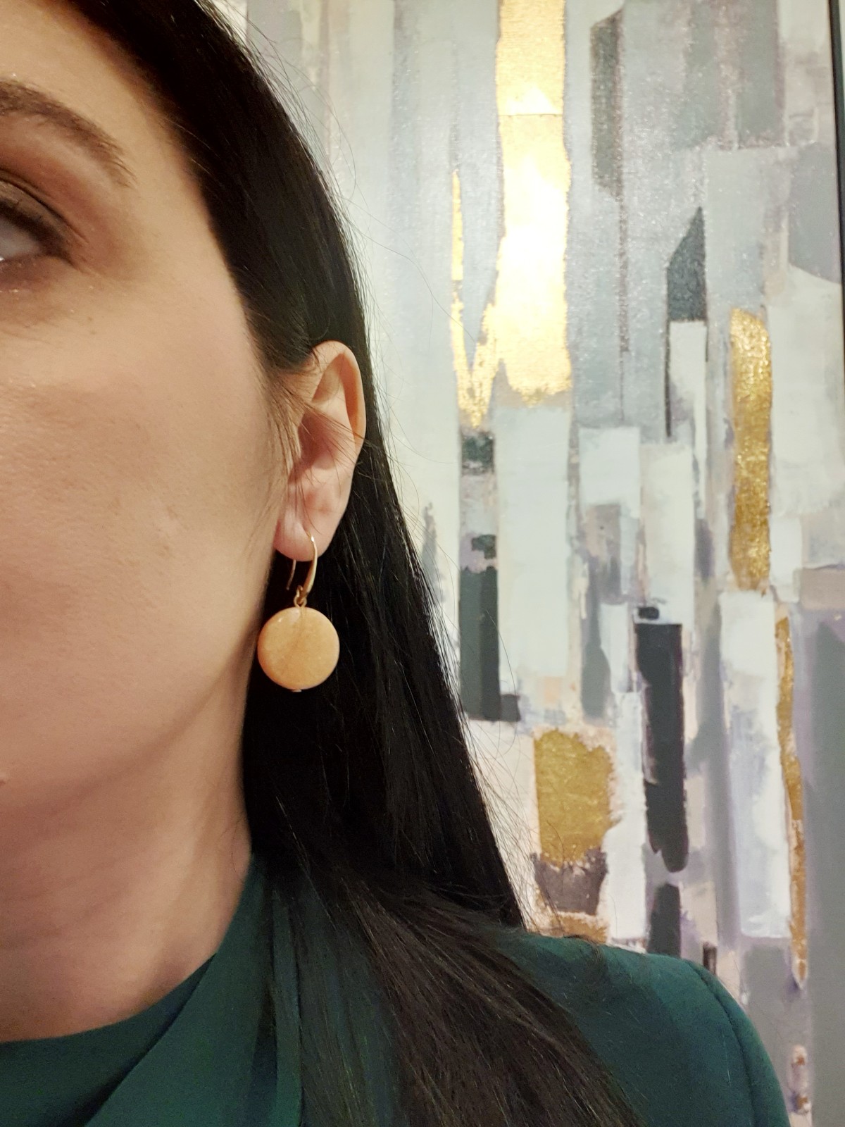 Handgemaakte calciet oorbellen – elegante en minimalistische stijl