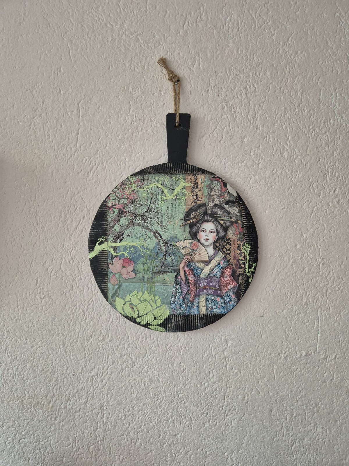 Houten wand bord rond Yuka - 45202 Houten wand bord rond Yuka