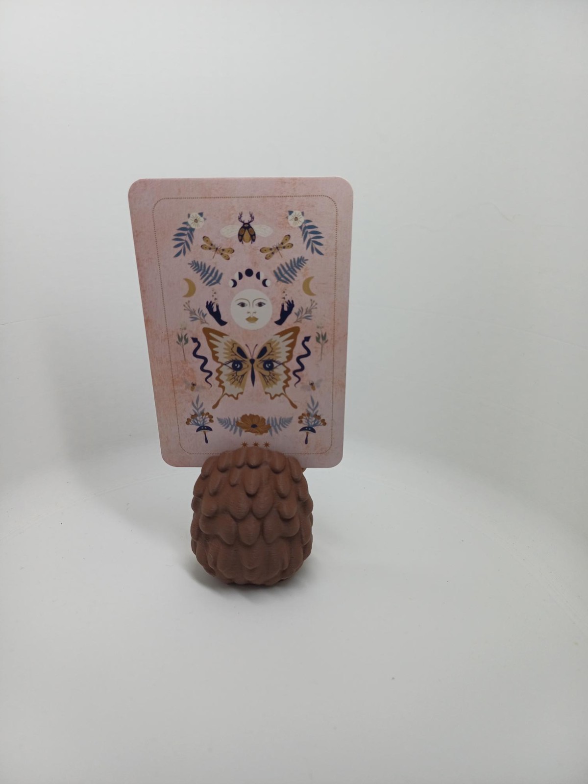 Handgemaakte Kaartenhouder Egel van Plant-Based Plastic – Mini Fotohouder voor Kaartjes, Polaroids en Cadeaubon
