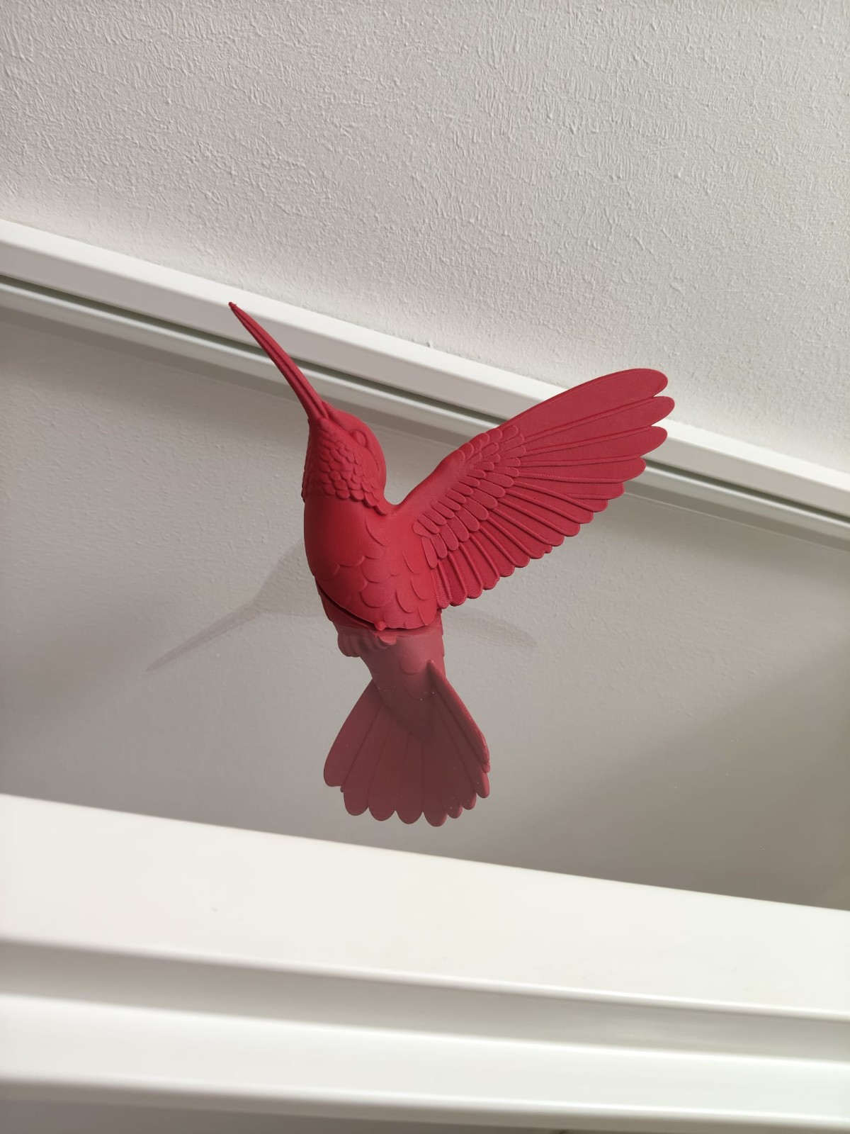 Magnetic hummingbird window art - Bordeaux - 124713 Magnetic hummingbird window art - Bordeaux