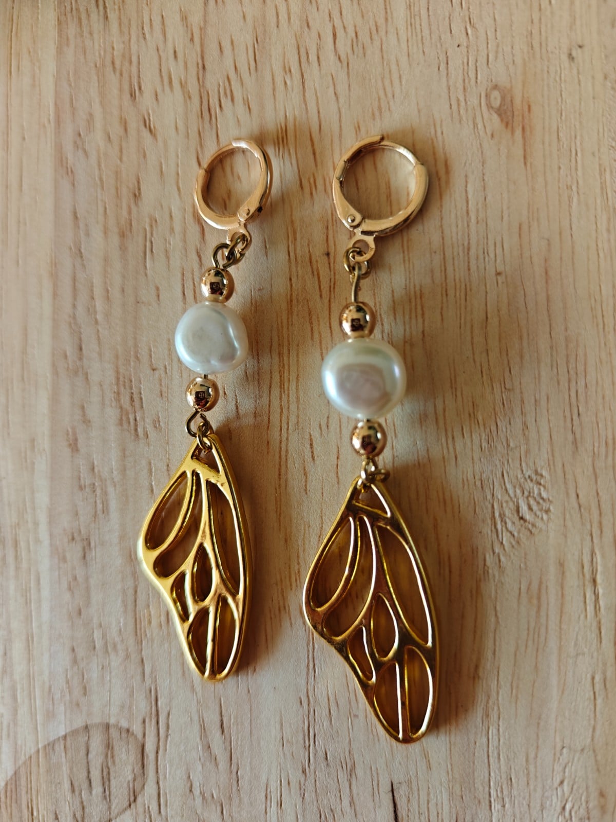 Parel oorbellen in flesje