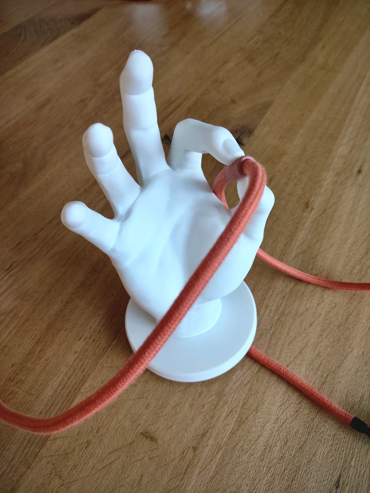 Plafondlamp in handvorm - Flick - Salmon