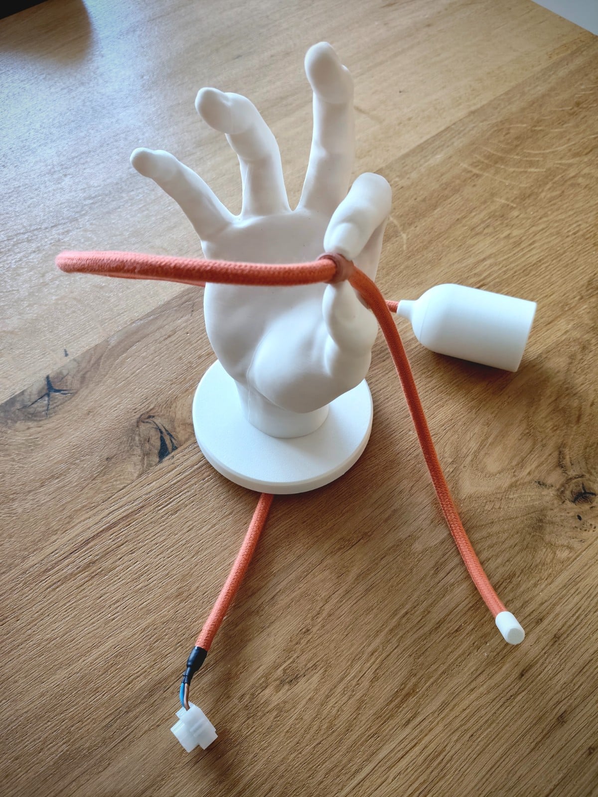 Plafondlamp in handvorm - Flick - Salmon