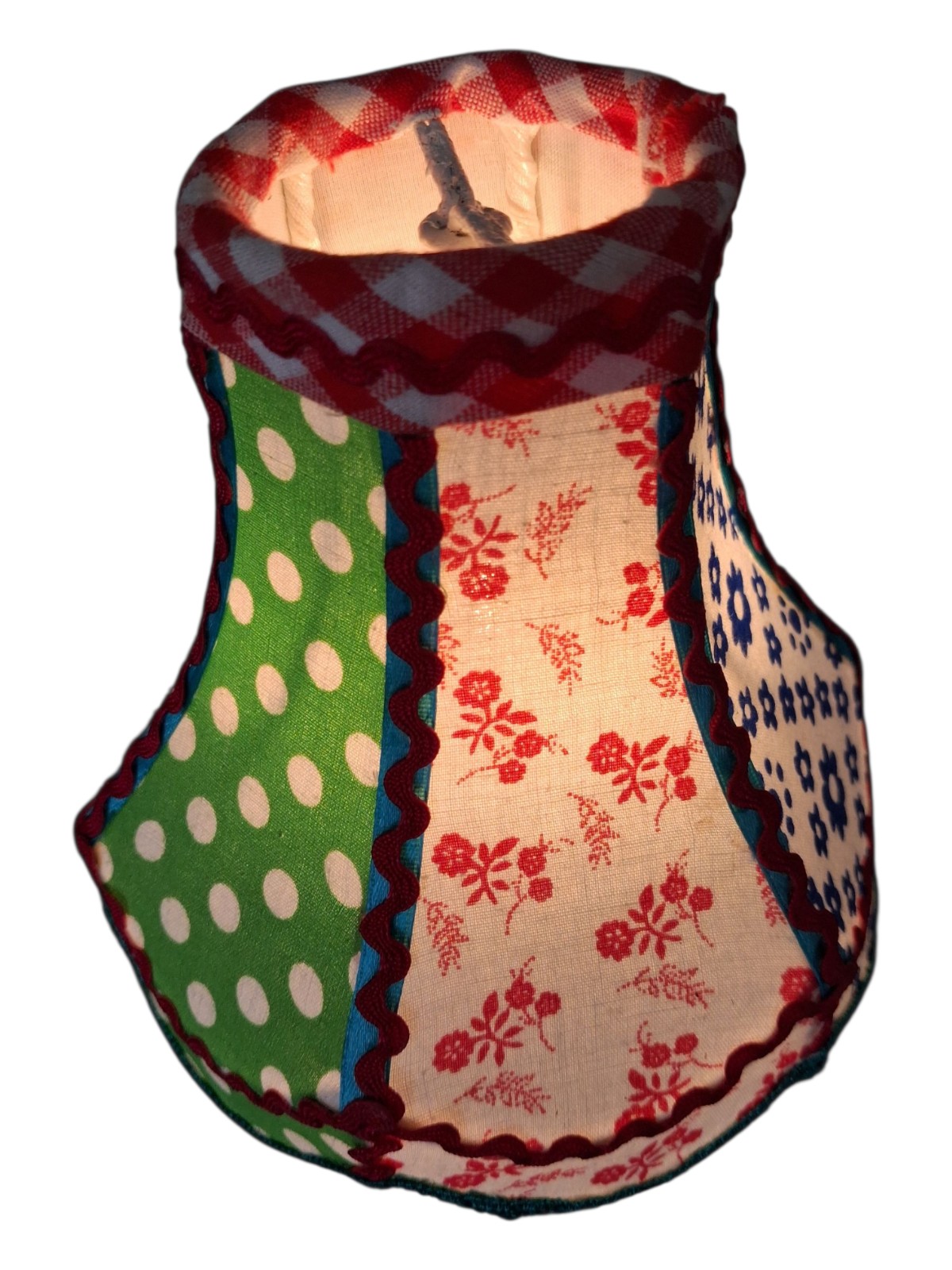 Uniek handgemaakt kleurrijk – kitsch tafellamp delftsblauw