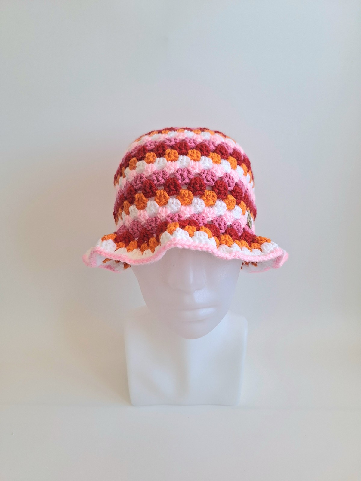 Gehaakte bucket hat | Pride lesbische vlag - 129965 Gehaakte bucket hat | Pride lesbische vlag