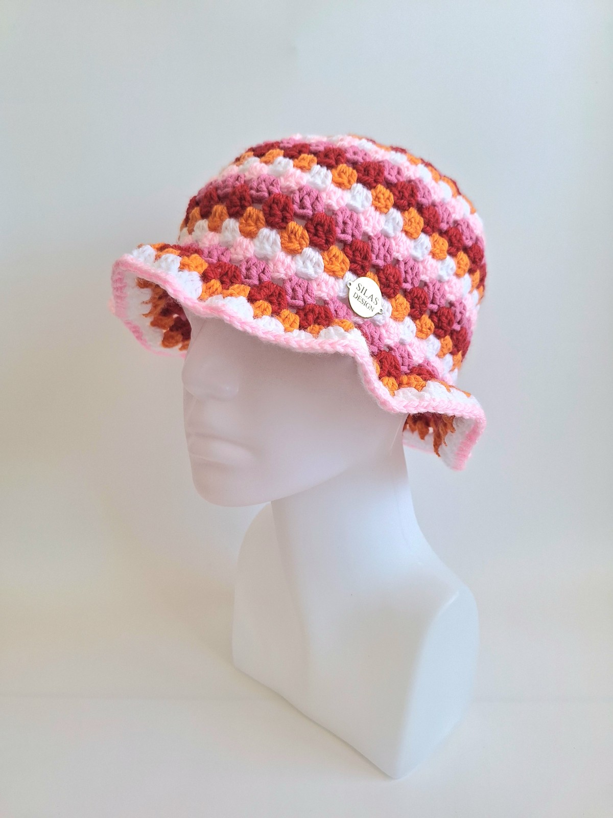 Gehaakte bucket hat | Pride lesbische vlag - 129966 Gehaakte bucket hat | Pride lesbische vlag