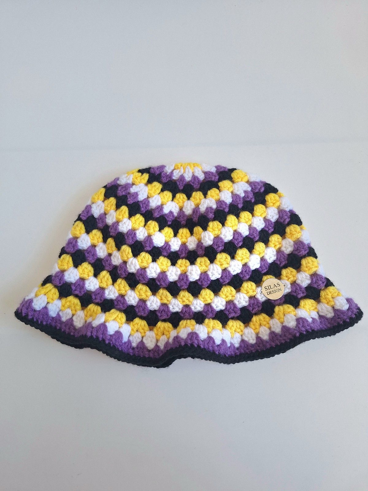 Gehaakte bucket hat | Pride non-binary vlag - 129993 Gehaakte bucket hat | Pride non-binary vlag