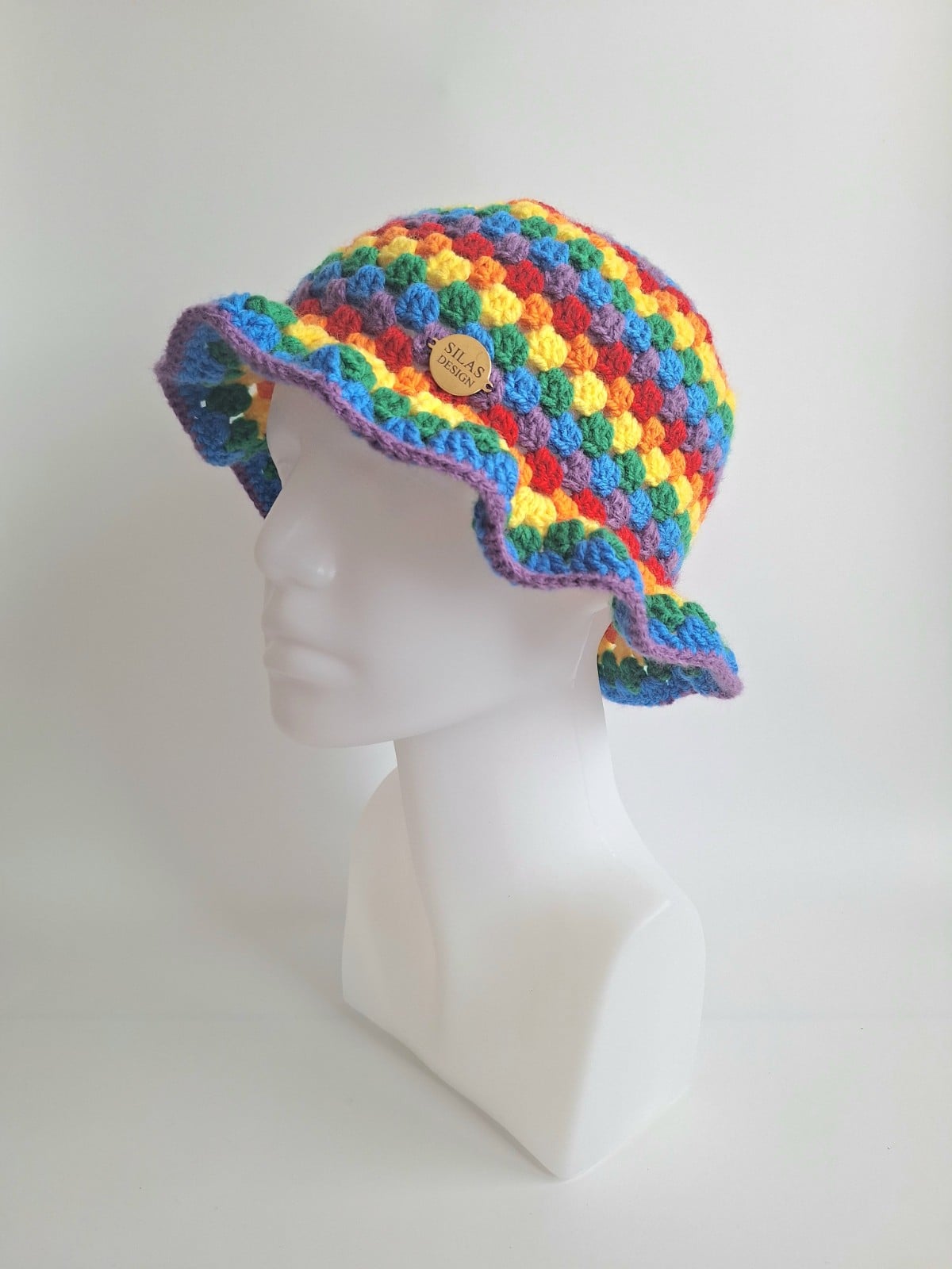 Gehaakte bucket hat | Pride regenboog vlag