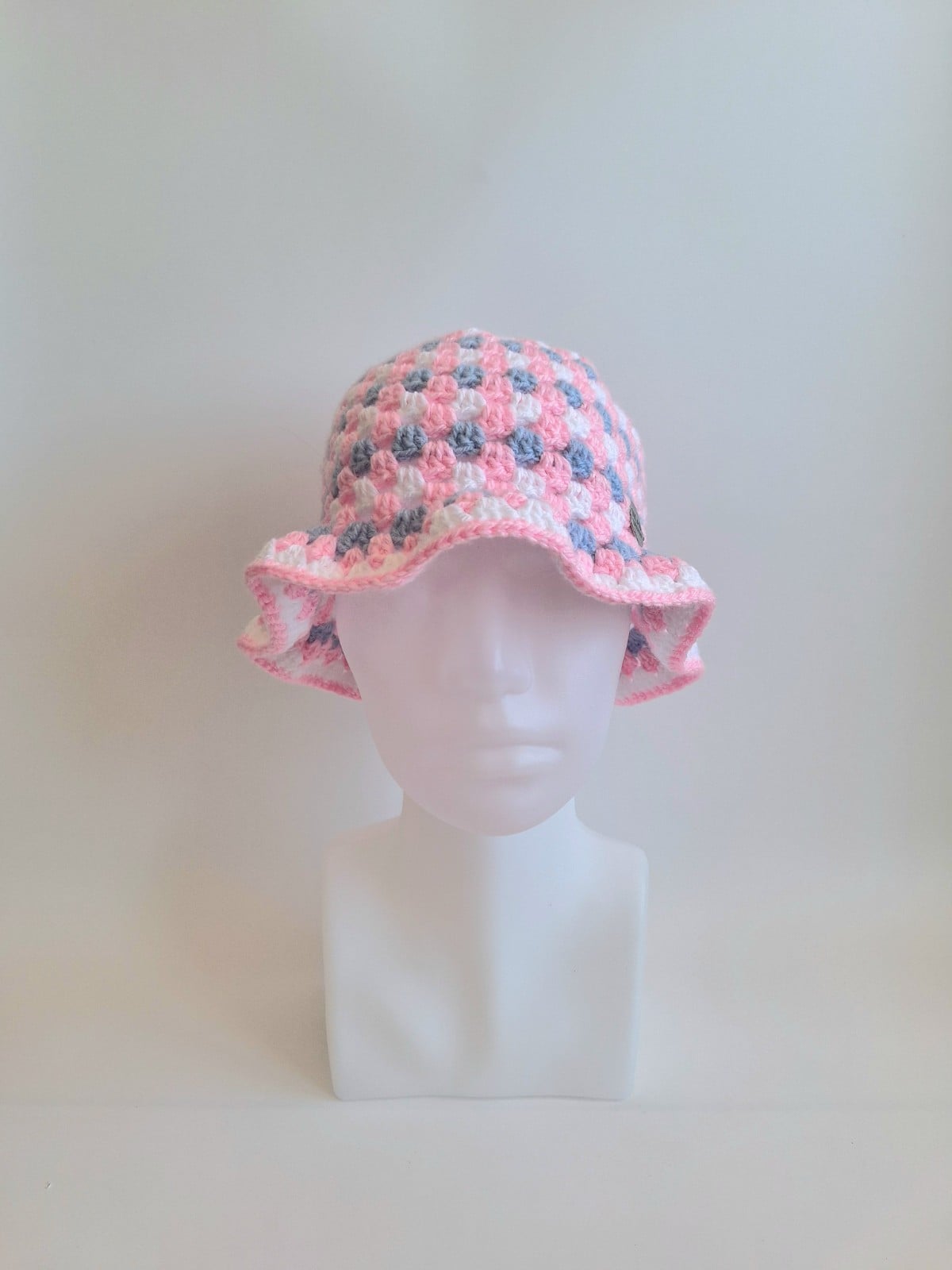 Gehaakte bucket hat | Pride transgender vlag - 130001 Gehaakte bucket hat | Pride transgender vlag