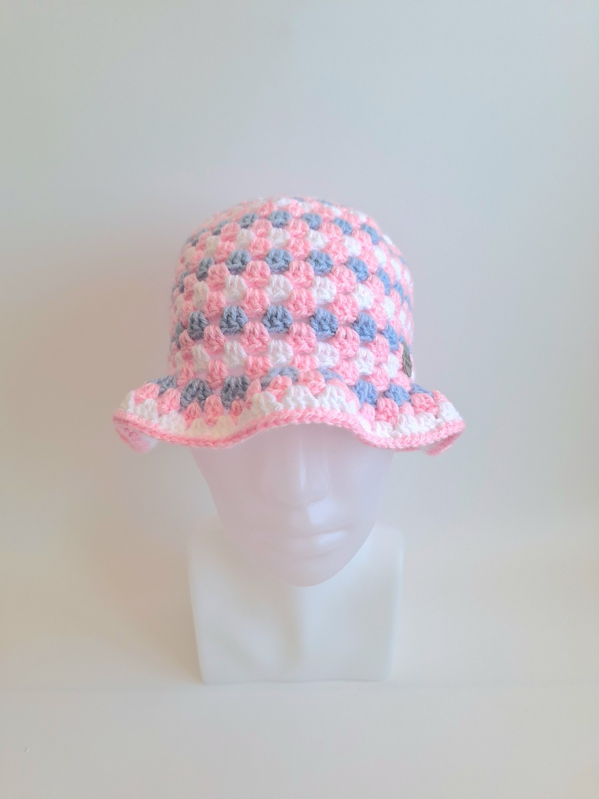 Gehaakte bucket hat | Pride transgender vlag - 130004 Gehaakte bucket hat | Pride transgender vlag