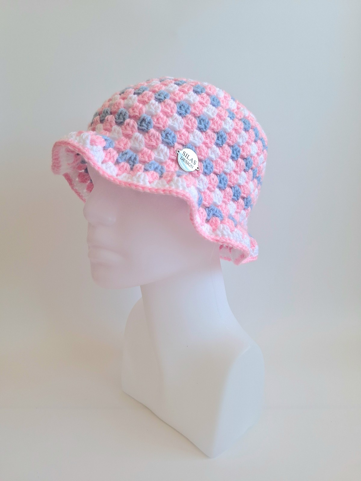 Gehaakte bucket hat | Pride transgender vlag - 130005 Gehaakte bucket hat | Pride transgender vlag