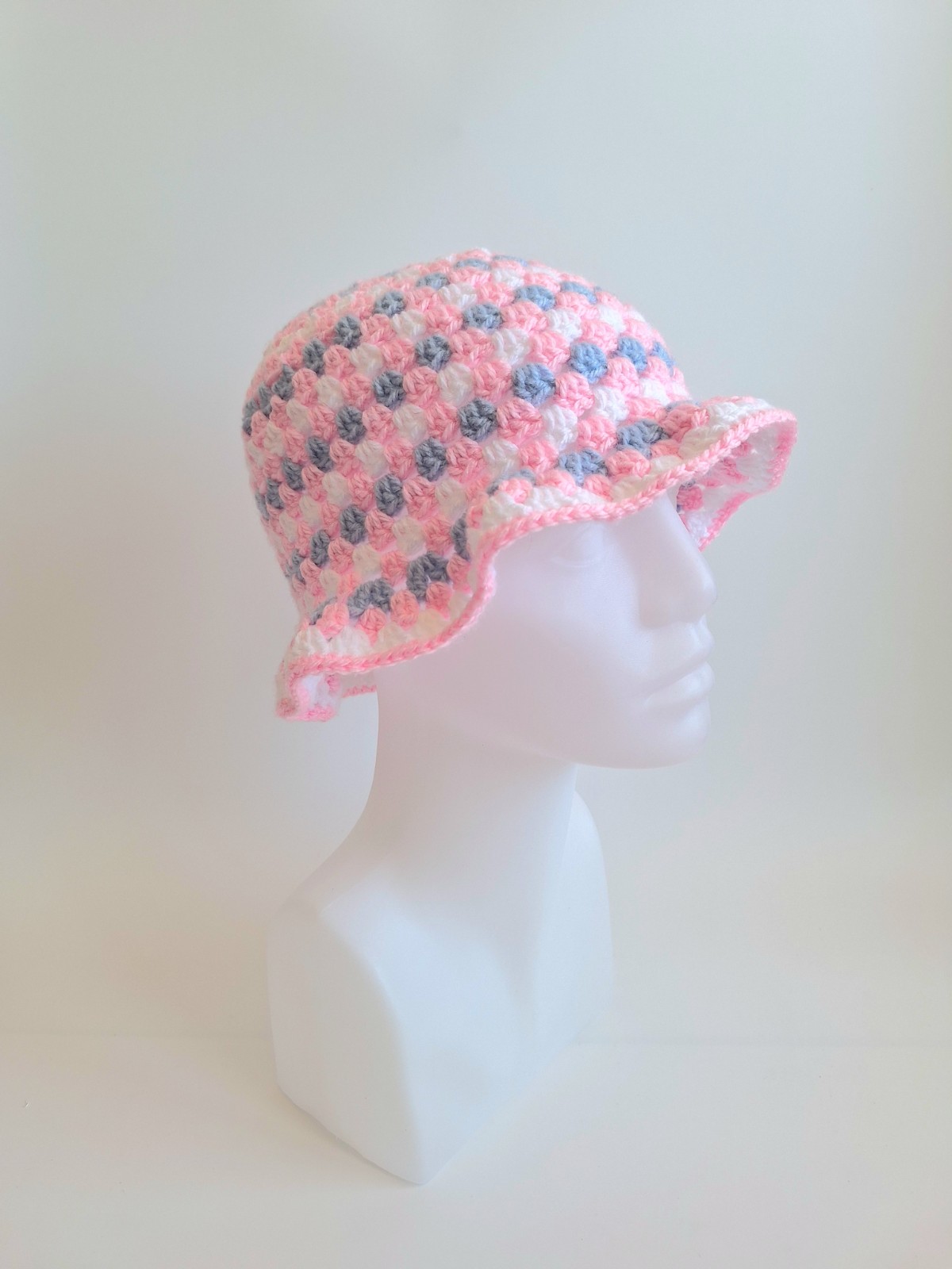 Gehaakte bucket hat | Pride transgender vlag - 130006 Gehaakte bucket hat | Pride transgender vlag