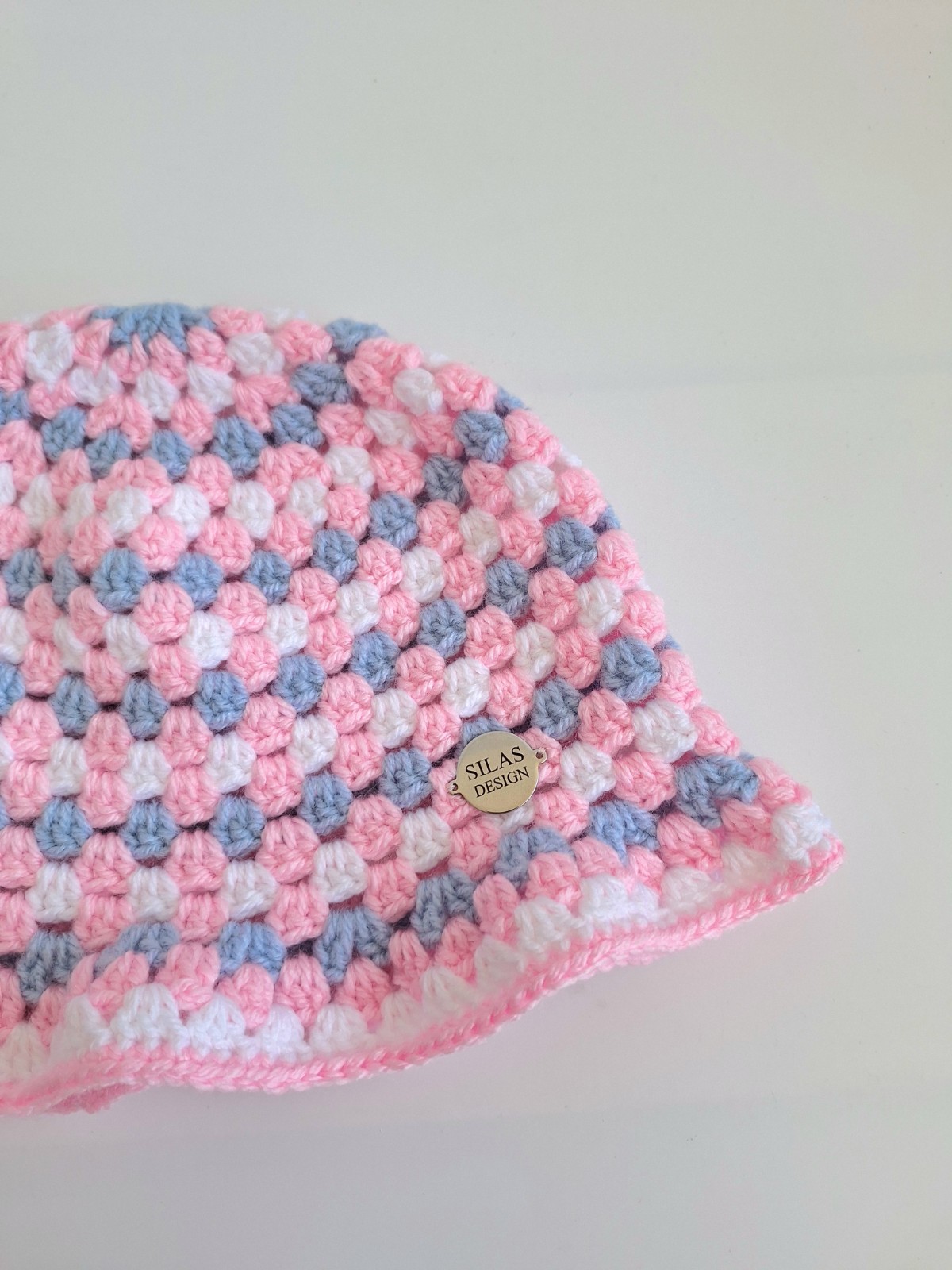 Gehaakte bucket hat | Pride transgender vlag - 130009 Gehaakte bucket hat | Pride transgender vlag
