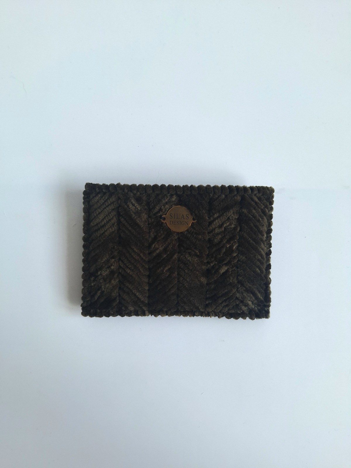 Geweven pasjeshouder | Camouflage groen velvet look - 130035 Geweven pasjeshouder | Camouflage groen velvet look