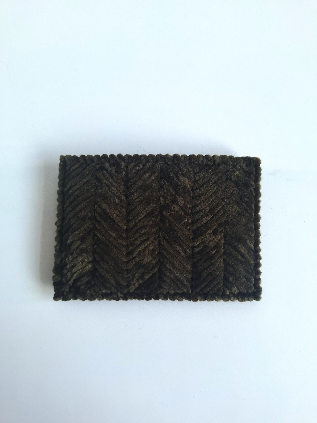 Geweven pasjeshouder | Camouflage groen velvet look - 130038 Geweven pasjeshouder | Camouflage groen velvet look